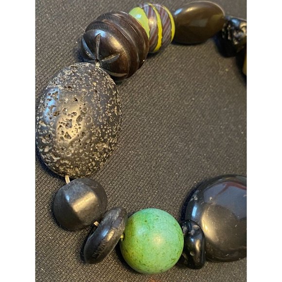 Chunky Gem Boho style bracelet 7" to 8" stretch -ASIS w/quotes - Picture 2 of 6